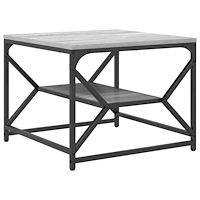 vidaXL Kaffe Bord med Hylla - Grå Sonoma - 51x50x40 cm - Tillverkat av Konstruerat Trä