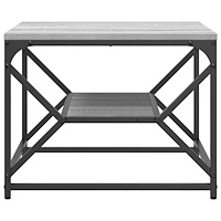 vidaXL Kaffe Bord med Hylla - Grå Sonoma - 51x50x40 cm - Tillverkat av Konstruerat Trä