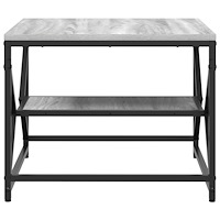 vidaXL Kaffe Bord med Hylla - Grå Sonoma - 51x50x40 cm - Tillverkat av Konstruerat Trä