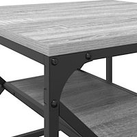 vidaXL Kaffe Bord med Hylla - Grå Sonoma - 51x50x40 cm - Tillverkat av Konstruerat Trä