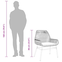 vidaXL Matgrupp för trädgården med dynor 9 delar grå polyrotting glas
