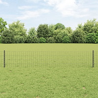 vidaXL Eurostängselset Set med 3 Grå Metall 50 x 0.4 m