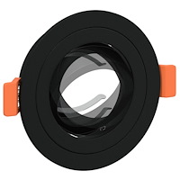 vidaXL Inbyggda Spotlights 6 st Rund GU10 Svart Ø91 mm