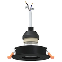 vidaXL Inbyggda Spotlights 6 st Rund GU10 Svart Ø91 mm