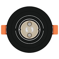 vidaXL Inbyggda Spotlights 6 st Rund GU10 Svart Ø91 mm