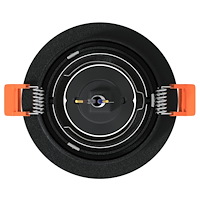 vidaXL Inbyggda Spotlights 6 st Rund GU10 Svart Ø91 mm