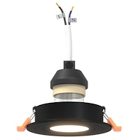 vidaXL Inbyggda Spotlights 6 st Rund GU10 Svart Ø91 mm
