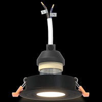 vidaXL Inbyggda Spotlights 6 st Rund GU10 Svart Ø91 mm