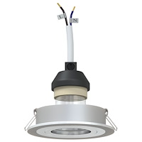 vidaXL inbyggda spotlights 6 st rund GU10 silver Ø91 mm