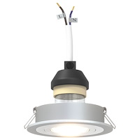 vidaXL inbyggda spotlights 6 st rund GU10 silver Ø91 mm