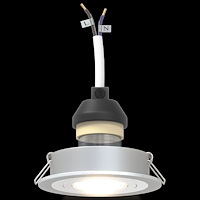 vidaXL inbyggda spotlights 6 st rund GU10 silver Ø91 mm