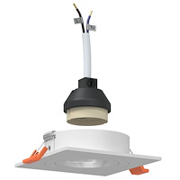 vidaXL Inbyggda Spotlights 12 st Fyrkantig GU10 Vit 91x91 mm