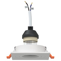 vidaXL Inbyggda Spotlights 12 st Fyrkantig GU10 Vit 91x91 mm