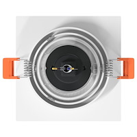 vidaXL Inbyggda Spotlights 12 st Fyrkantig GU10 Vit 91x91 mm