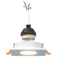vidaXL Inbyggda Spotlights 12 st Fyrkantig GU10 Vit 91x91 mm