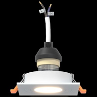 vidaXL Inbyggda Spotlights 12 st Fyrkantig GU10 Vit 91x91 mm