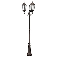 vidaXL Trädgårdslampa Post 3-Lampa E27 Brons 235 cm Aluminium