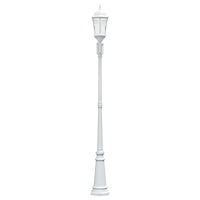 vidaXL Trädgårdslampa med 2 lampor E27 Vit 235 cm Aluminium