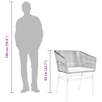 vidaXL Matgrupp för trädgården med dynor 9 delar grå polyrotting glas