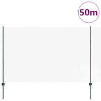 vidaXL Staketstolpar 11 st U-kanal Grön 160 cm Stål