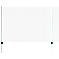 vidaXL Staketstolpar 11 st U-kanal Grön 160 cm Stål