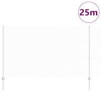 vidaXL Stängsel med stolpe Silver 1,4 x 25 m Stål