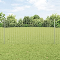 vidaXL Stängselstolpar 22 st U-Kanal 140 cm Galvaniserat Stål, vidaXL Hexagonstängsel 1.4x100 m Galvaniserat Stål