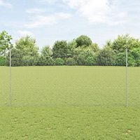 vidaXL Stängselposter 22 st U-Kanal 150 cm Galvaniserat stål, vidaXL Hexagonstängsel 1.5x100 m Galvaniserat stål