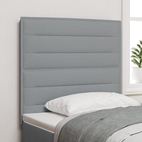 vidaXL Sänggavel Linjer Design Ljusgrå 80 cm Tyg