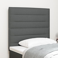 vidaXL Sänggavel Linjdesign Mörkgrå 80 cm Tyg