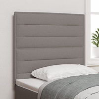 vidaXL Sänggavel Linjer Design Taupe 80 cm Tyg