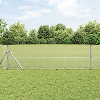 vidaXL Svetsat Trådstaket med 7 Inlägg 0.8x10 m Galvaniserat Stål