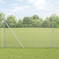 vidaXL Stängselstolpe Silver 25 x 1,5 m (16 x 16 mm nät) Stål