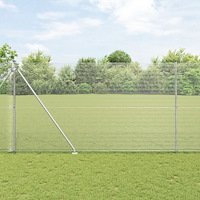 vidaXL Stängselstolpe Silver 10 x 1,5 m (12 x 12 mm nät) Stål