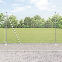 vidaXL Stängselstolpe Silver 10 x 1,4 m (19 x 19 mm nät) Stål