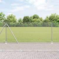 vidaXL Stängselstolpe Silver 50 x 1 m (19 x 19 mm nät) Stål