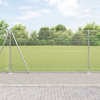 vidaXL Stängselstolpe Silver 50 x 1,2 m (19 x 19 mm nät) Stål