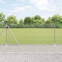 vidaXL Stängselstolpe Silver 100 x 0,8 m (25 x 25 mm mesh) Stål