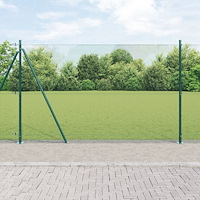 vidaXL Stängselstolpe Grön 50 x 1,5 m (16 x 16 mm nät) Stål och PVC