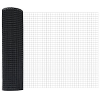 vidaXL Grå Staketstolpe Set Set om 2 Grå Metall 25 x 0.5 m Hållbar