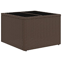 vidaXL 9-delat trädgårdsoffaset med kuddar Brun Poly Rattan