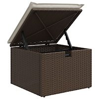 vidaXL 9-delat trädgårdsoffaset med kuddar Brun Poly Rattan