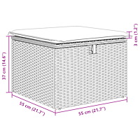 vidaXL 6-delad trädgårdsoffagruppe med kuddar beige poly rattan