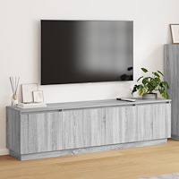 vidaXL TV-skåp med LED Grå Sonoma 180x38x49 cm Konstruerat trä