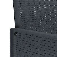 vidaXL 7-delat trädgårds matsalsset med kuddar antracit poly rattan