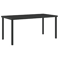 vidaXL 5 Delar Trädgårdsdina Set med Kuddar Svart Poly Rattan