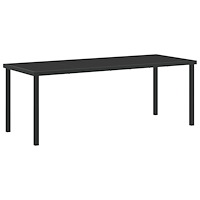 vidaXL 9 Dela Trädgårdsdining Set med Kuddar Svart Poly Rattan