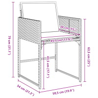 vidaXL 5-delars Trädgårdsamatörset med Kuddar Beige Poly Rattan
