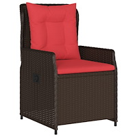 vidaXL 7-delat Trädgårdsdining-set Brun Poly Rattan