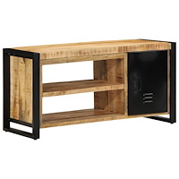 vidaXL Skobänk 100x40x50 cm Massivt Trä Grovt Mangoträ